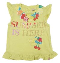 Žluté tričko s ovocem a kamínky Original Marines