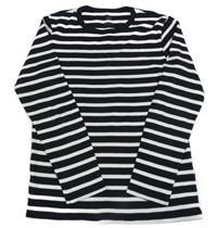 Čierno-biele pruhované tričko H&M