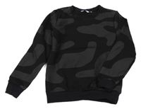 Sivo-čierna army mikina Antony Morato