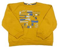Okrová mikina s nářadím H&M