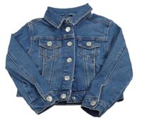 Modrá rifľová crop bunda Denim Co.