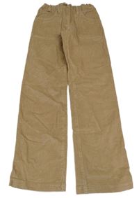 Svetlohnedé wide leg manšestráky alive