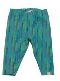 Modrozelené legíny s pastelkami Liegelind