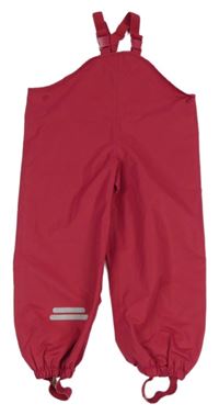 Bordó šusťákové nepromokavé laclové podšité kalhoty TCM