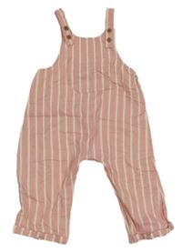 Růžovo-smetanové pruhované riflové laclové turecké kalhoty s kapsou Next