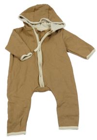 Hnedá tepláková kombinéza s kapucňou Ergee