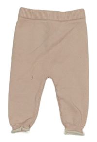 Svetloružové úpletové nohavice M&S