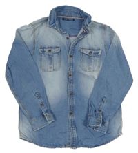 Modrá rifľová košeľa Next