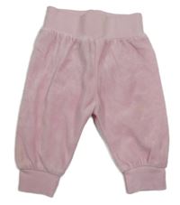 Růžové sametové tepláky Ergee