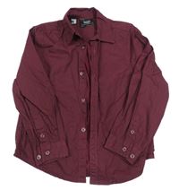 Vínovo-černá vzorovaná košile bpc