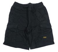 Čierne cargo plátenné kraťasy H&M