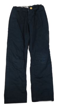 Tmavomodré chino plátěné kalhoty name it.