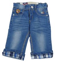 Modré capri rifle s nášivkou Angel Jack