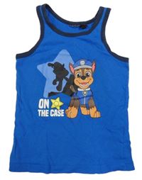 Modro-tmavomodré tielko s PAW PATROL - Chase nickelodeon