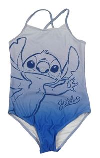 Světlemodro-modré ombré jednodílné plavky se Stitchem Primark