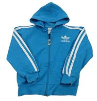 Azurová prepínaci mikina s kapucí Adidas