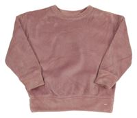 Staroružová plyšová mikina Next