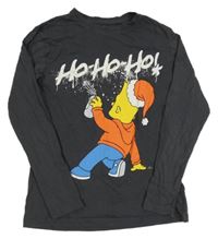 Antracitové tričko s Bartem Simpsonem