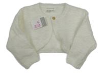 Nové - Biele chlpaté svetrové bolerko Primark