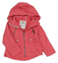 Lososová šusťáková jarní bunda s kapucí C&A