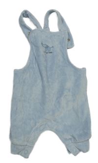 Svetlomodré zamatové na traké tepláky so slonom Next