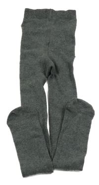 Tmavošedé melírované punčocháče