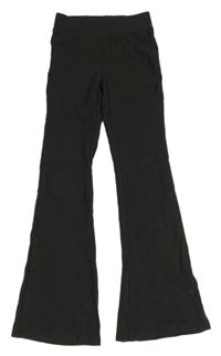 Antracitové rebrované flare legíny H&M