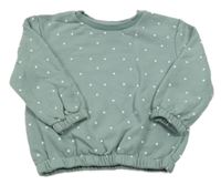 Zelená bodkovaná á mikina Primark