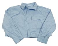 Světlemodrá crop halenka Page One Young