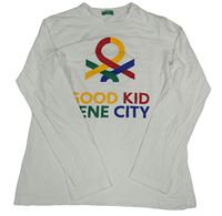 Bílé triko s logem Benetton