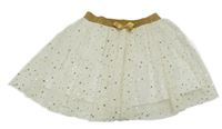 Biela tylová sukňa s hviezdami Kids