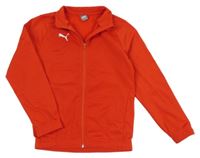 Červená sportovní propínací mikina s logem Puma