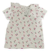 Nové - Bílé tričko s třešněmi Pep&Co