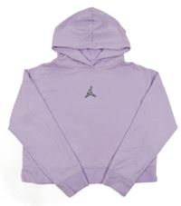Lila crop mikina s logom a kapucňou Air Jordan
