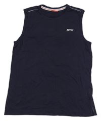 Tmavomodré tílko s logem Slazenger