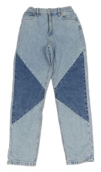 Světlemodro-modré mom rifle H&M