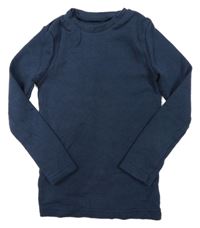 Tmavomodré rebrované tričko F&F