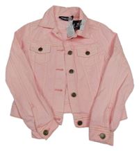 Nové - Růžová riflová crop bunda Pep&Co
