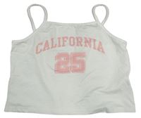 Biely crop top s nápisom