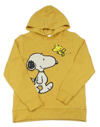Žlutá mikina se Snoopym a kapucí H&M