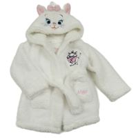 Bílý chlupatý župan s kočkou a kapucí Primark
