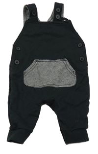 Černé laclové tepláky s pruhovanou kapsou George