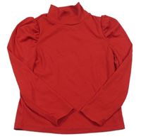 Červené žebrované triko 