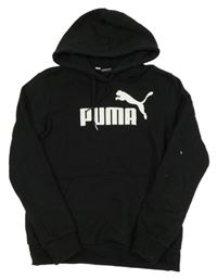 Černá mikina s logem a kapucí Puma