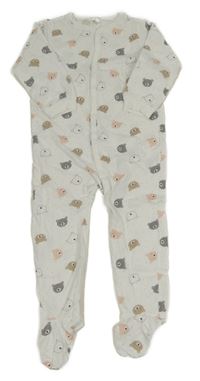 Bílý vzorovaný overal s medvědy H&M