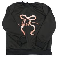 Čierna mikina s mašličkou