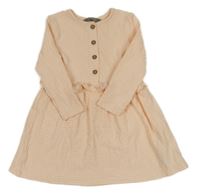 Meruňkovo-biele pruhované šaty Primark