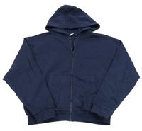 Tmavomodrá prepínaci oversize mikina s kapucňou George