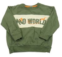 Khaki mikina s nápisom