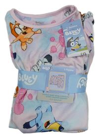 Nové - růžovo-lila plyšové pyžamo s Bluey Primark